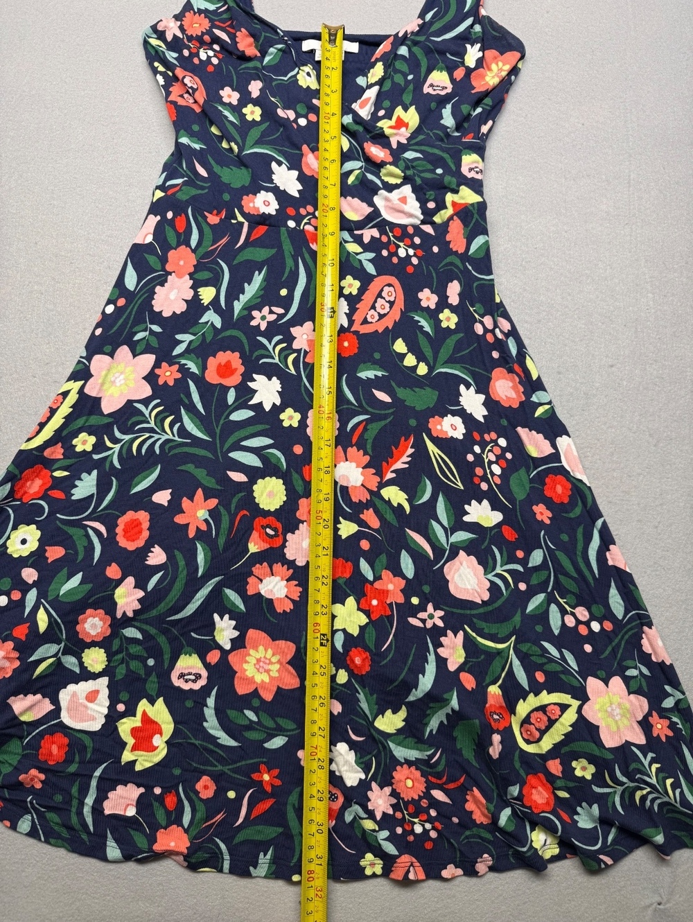 Boden Floral Dress Women Regular 12 Navy Casual - Picture 11 of 13